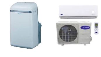 A/C options, garage conversion, portable AC, mini split A/c