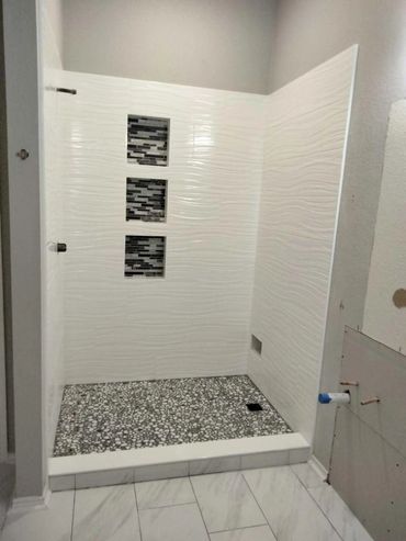 Shower tile installation