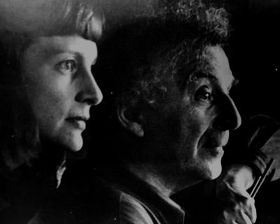 Public domain photograph of Marc Chagall and Virginia Haggard.