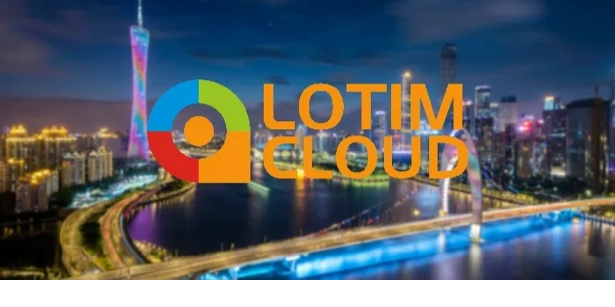 Lotim Cloud logo with Guangzhou city view background