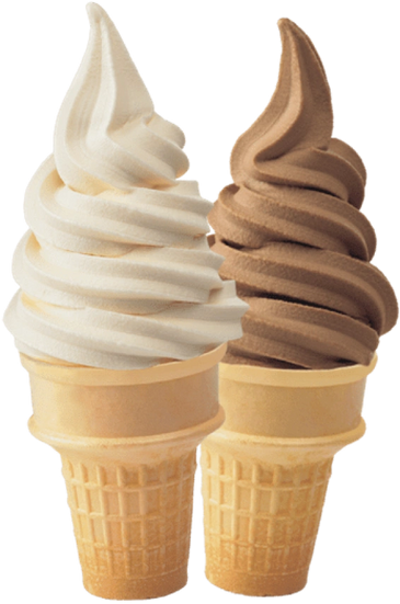 soft serve ice-cream vanilla chocolate twist