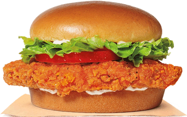 Crispy chicken burger crunchy
