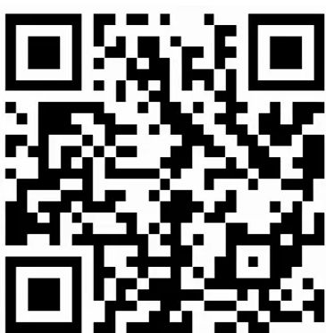 A black and white QR code with standard square patterns.