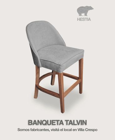 Banqueta, silla de comedor, silla tapizada, silla de madera tapizada, silla de diseño