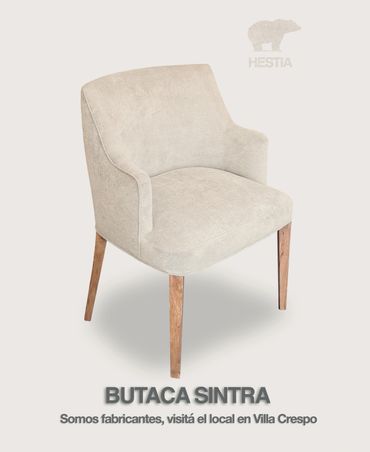 Silla con apoyabrazos, silla de comedor, silla tapizada, silla de madera tapizada, silla de diseño