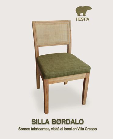 Silla con apoyabrazos, silla de comedor, silla tapizada, silla de madera tapizada, silla de diseño