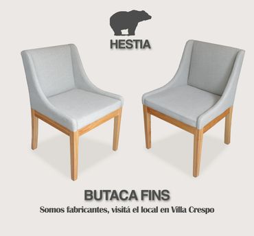 Silla con apoyabrazos, silla de comedor, silla tapizada, silla de madera tapizada, silla de diseño