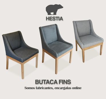 Silla con apoyabrazos, silla de comedor, silla tapizada, silla de madera tapizada, silla de diseño