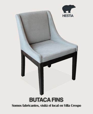 Silla con apoyabrazos, silla de comedor, silla tapizada, silla de madera tapizada, silla de diseño