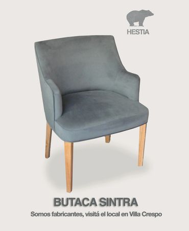 Silla con apoyabrazos, silla de comedor, silla tapizada, silla de madera tapizada, silla de diseño