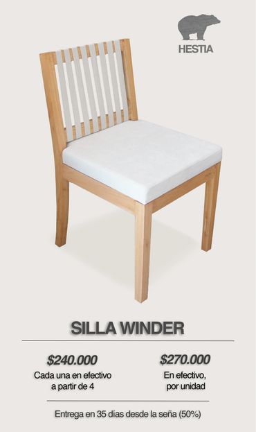 Silla con apoyabrazos, silla de comedor, silla tapizada, silla de madera tapizada, silla de diseño