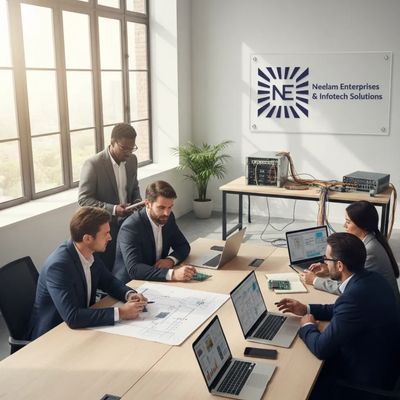 Telecom, IT, digital marketing, and healthcare services teams at Neelam Enterprises