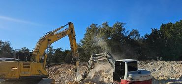 Residential, site pads, roads, Ironwolf, TexHall Rock Milling, ranch, subdivision, municipal, grade