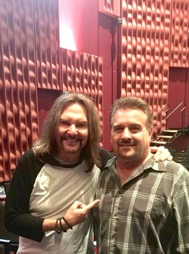 Riki Phillips with Allan Folino from the band Styx