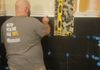 Brian laying shower tile