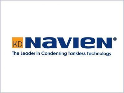Navien logo, representing trusted tankless water heater solutions by Signature Plumbing & Heating.