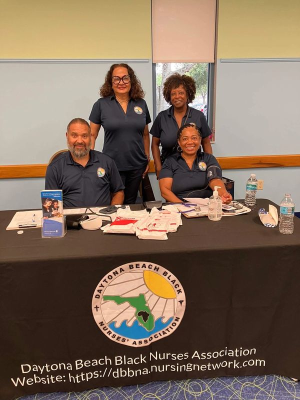Daytona Beach Black Nurses Association
Ready to educate on hypertension and perform
B.P. Screenings.