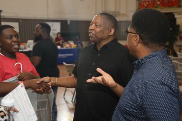 Our Founder & President Rev. Stanley F. Stephens greeting guests at WSPCA's annual community event