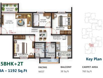 Spacious 2.5 BHK Luxury Homes in SBR One Residence Whitefield Bangalore close to Hope Farm Bus Stop