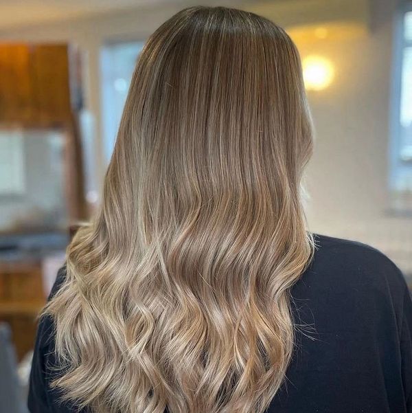 Blonde Balayage with natural roots