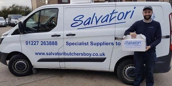 Our costumed refrigerated delivery vehicles. Delivery all over the South East.