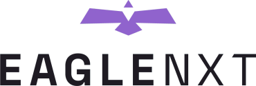 Eaglenxt logo with a purple eagle above black text.