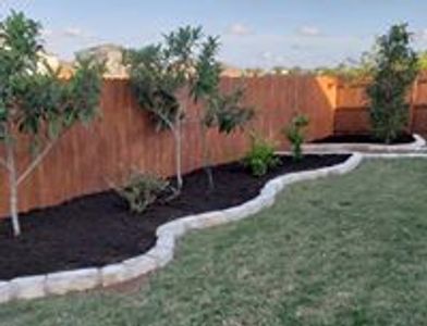 Stone flowerbed edging