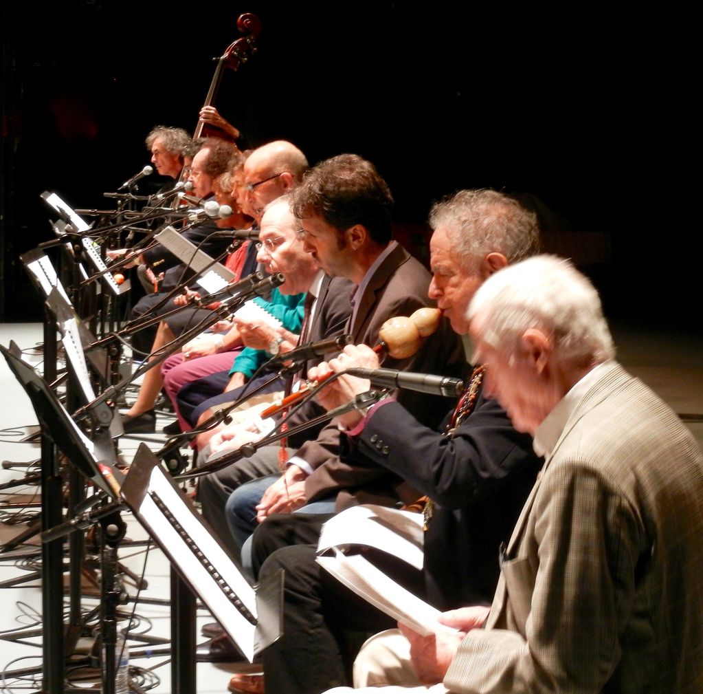 David Amram participating in "Lecture on the Weather" by John Cage during the marathon celebration o