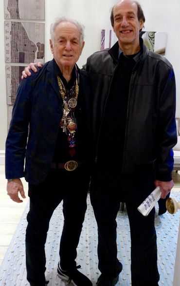 David Amram with New York Philharmonic hornist Howard Wall, who gave the European premiere (in Paris