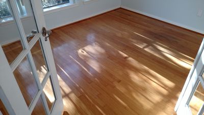 Wood floor after restoration