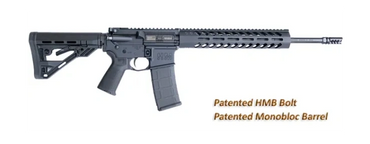HM Defense rifle made in the USA, firing at the shooting range, showcasing match-grade precision.