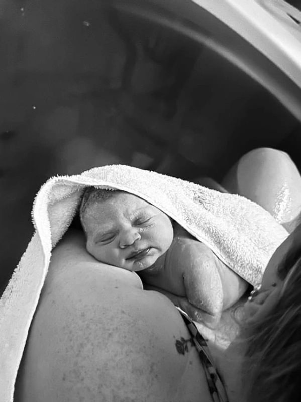 Newborn after a waterbirth 