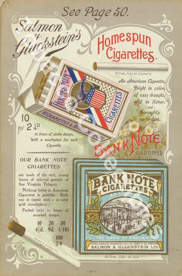 Homespun and Bank Note Cigarettes