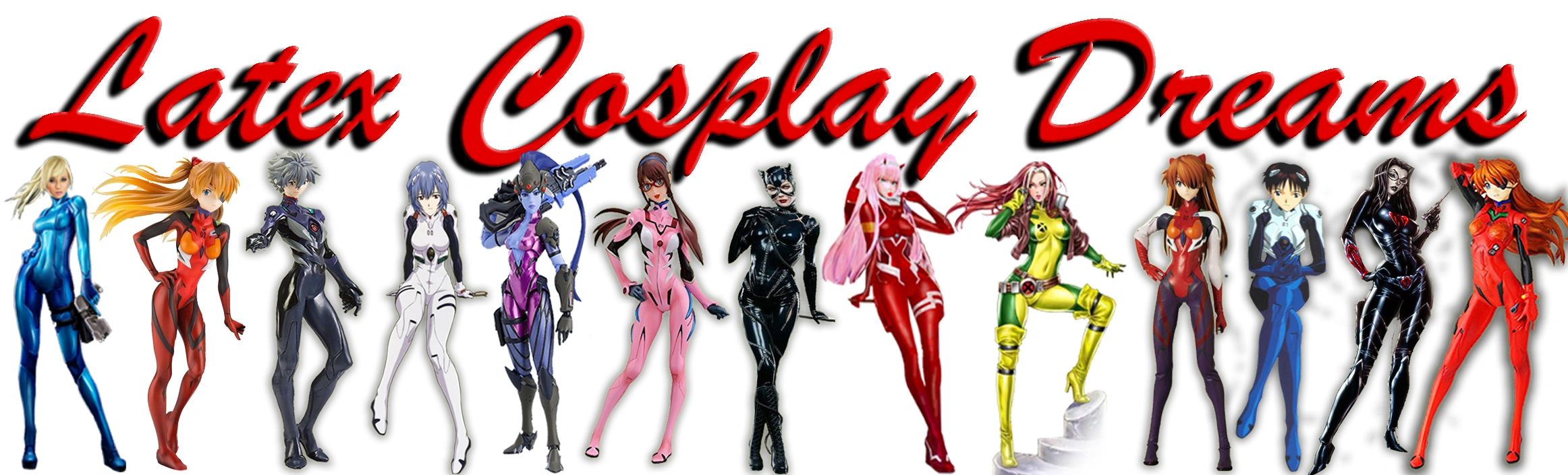 Latex Cosplay Cosutmes
Custom latex cosplay
Latex Plugsuit
Rubber Catsuit
Latex Costumes