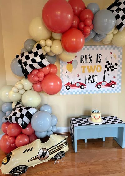 Party Supplies and Hand Painted Banner