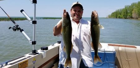 Catching lots of walleye and salmon in Saginaw Bay is our goal!