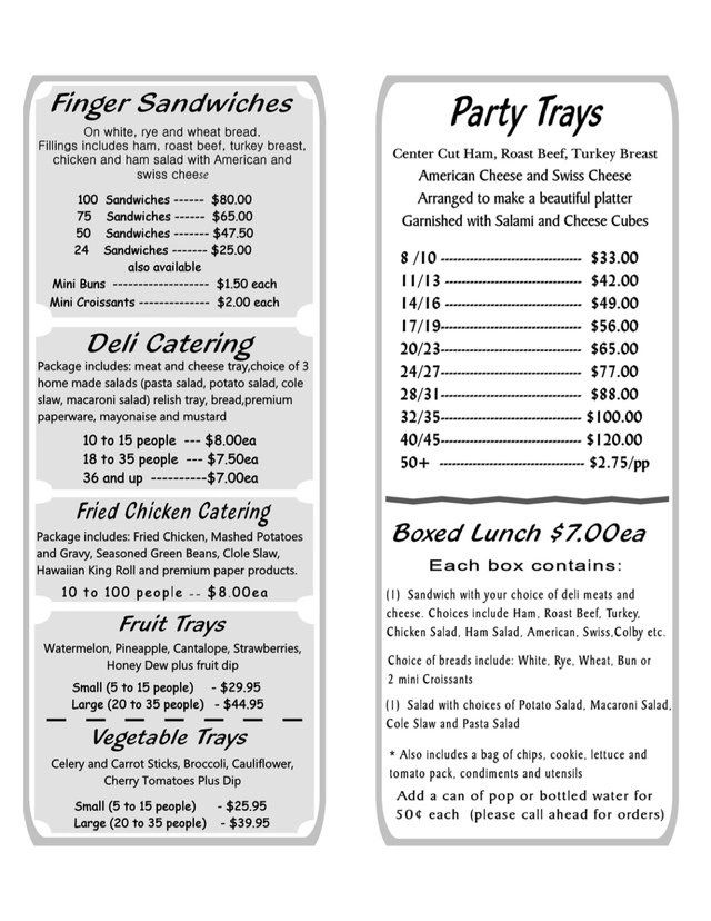 Catering Humbert Meats