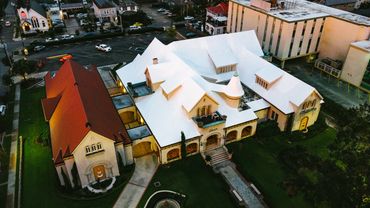 The WrapRoof ® solution, created by Spiro Naos, and others used in Louisiana for Hurricane Ida.