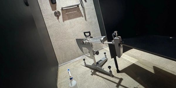 Slip testing in a shower, floor slip test, slip resistance test