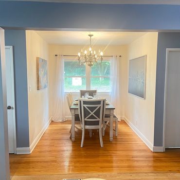 open concept renovation of dining room, removing a wall