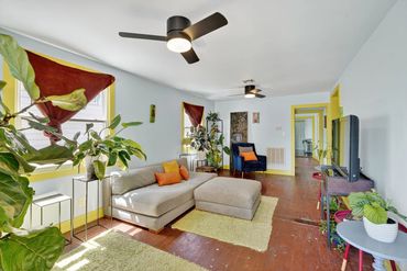 Bright Uptown living room with abundant natural light