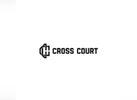 Logo of Cross Court with stylized letters and bold text.