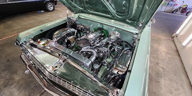impala detail
classic car detailing
impala engine detailing
engine detail