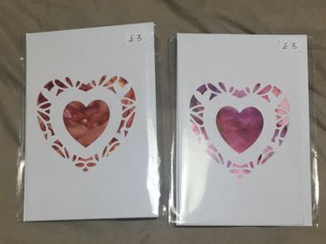 Heart cards in Alcohol ink, A6 , £ 3.00 each