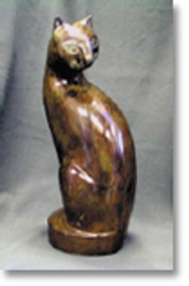 Silhouette Inlay Cat Urns with screw top cap