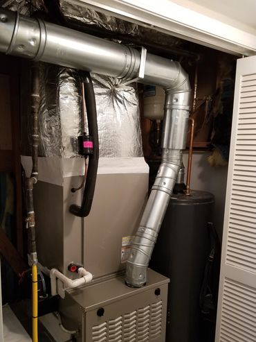 A new furnace and evaporator coil installation in Roswell, GA.