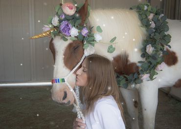 Kisses for the unicorn. I added in some sparkles