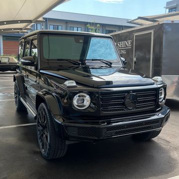 Black G-Wagon in parking lot