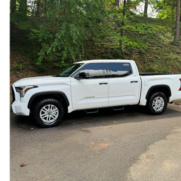 White Tundra with trees in background