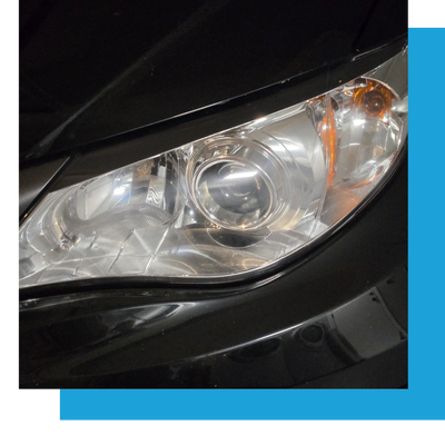 up close of headlight